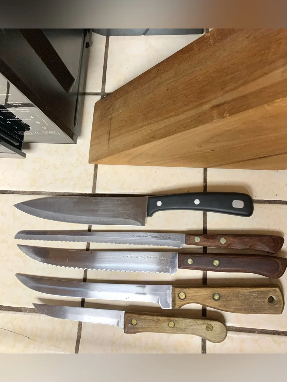 Kitchen Knives Cuttlery Set 12pc with Wooden Storage Block Tramontina